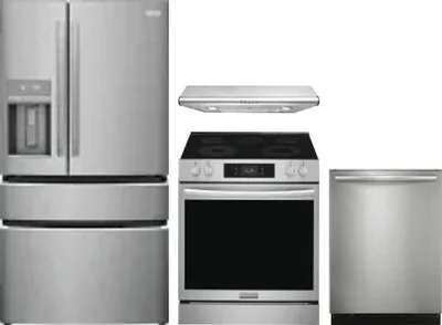4 Piece Package Includes Refrigerator, Range, Hood And Dishwasher