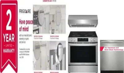 5 Piece Package Includes Refrigerator, Freezer, Range, Hood And Dishwasher