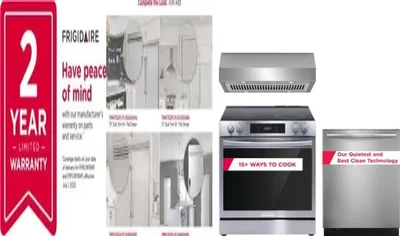 5 Piece Package Includes Refrigerator, Freezer, Range, Hood And Dishwasher