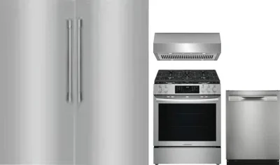 5 Piece Package Includes Refrigerator, Freezer, Range, Hood And Dishwasher