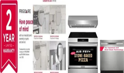 5 Piece Package Includes Refrigerator, Freezer, Range, Hood And Dishwasher