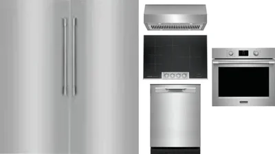 6 Piece Package Includes Refrigerator, Freezer, Cooktop, Wall Oven, Hood And Dishwasher