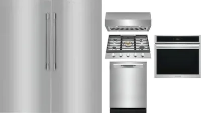 6 Piece Package Includes Refrigerator, Freezer, Cooktop, Wall Oven, Hood And Dishwasher