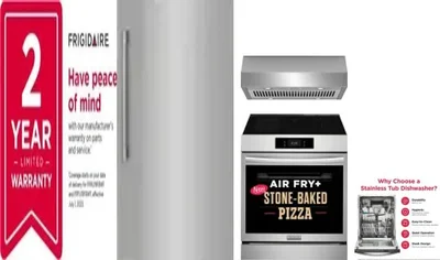 5 Piece Package Includes Refrigerator, Freezer, Range, Hood And Dishwasher