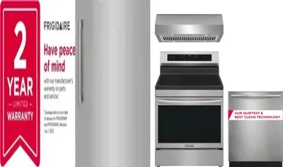 5 Piece Package Includes Refrigerator, Freezer, Range, Hood And Dishwasher