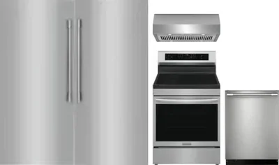 5 Piece Package Includes Refrigerator, Freezer, Range, Hood And Dishwasher