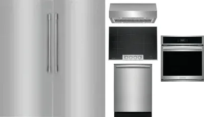 6 Piece Package Includes Refrigerator, Freezer, Cooktop, Wall Oven, Hood And Dishwasher