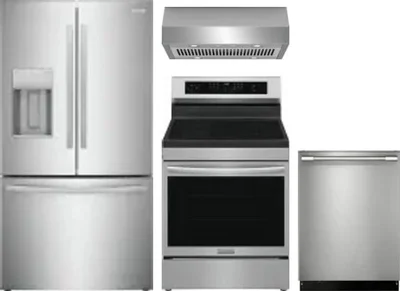4 Piece Package Includes Refrigerator, Range, Hood And Dishwasher