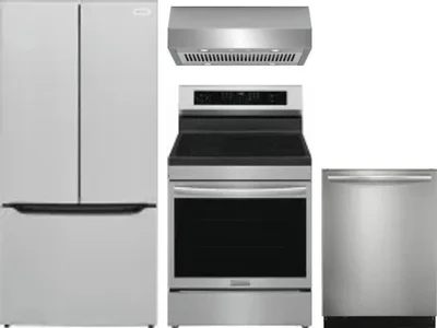 4 Piece Package Includes Refrigerator, Range, Hood And Dishwasher
