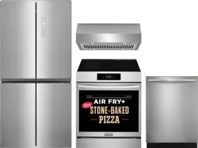 4 Piece Package Includes Refrigerator, Range, Hood And Dishwasher