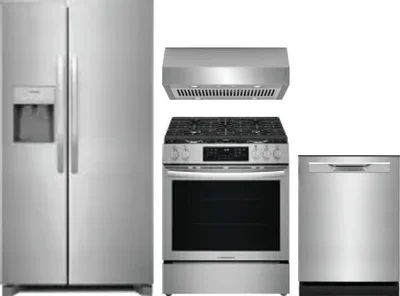 4 Piece Package Includes Refrigerator, Range, Hood And Dishwasher