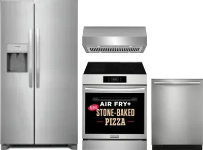 4 Piece Package Includes Refrigerator, Range, Hood And Dishwasher