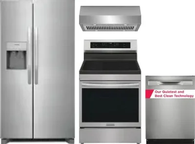 4 Piece Package Includes Refrigerator, Range, Hood And Dishwasher