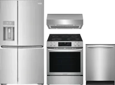 4 Piece Package Includes Refrigerator, Range, Hood And Dishwasher