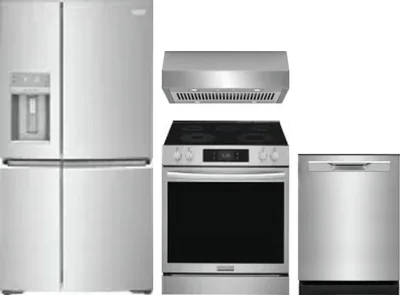 4 Piece Package Includes Refrigerator, Range, Hood And Dishwasher