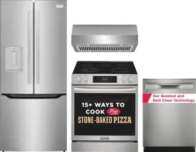 4 Piece Package Includes Refrigerator, Range, Hood And Dishwasher