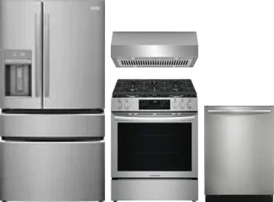 4 Piece Package Includes Refrigerator, Range, Hood And Dishwasher