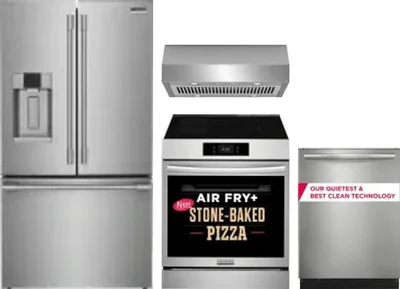 4 Piece Package Includes Refrigerator, Range, Hood And Dishwasher