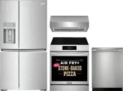 4 Piece Package Includes Refrigerator, Range, Hood And Dishwasher