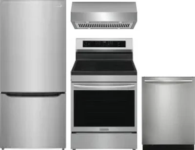 4 Piece Package Includes Refrigerator, Range, Hood And Dishwasher