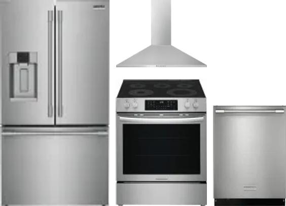 4 Piece Package Includes Refrigerator, Range, Hood And Dishwasher