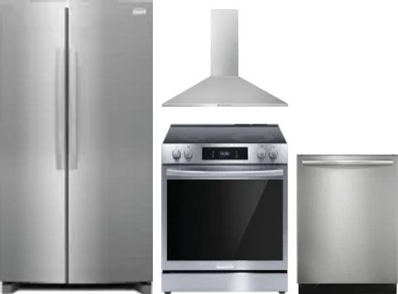4 Piece Package Includes Refrigerator, Range, Hood And Dishwasher