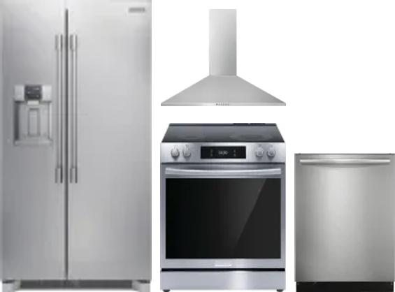 4 Piece Package Includes Refrigerator, Range, Hood And Dishwasher