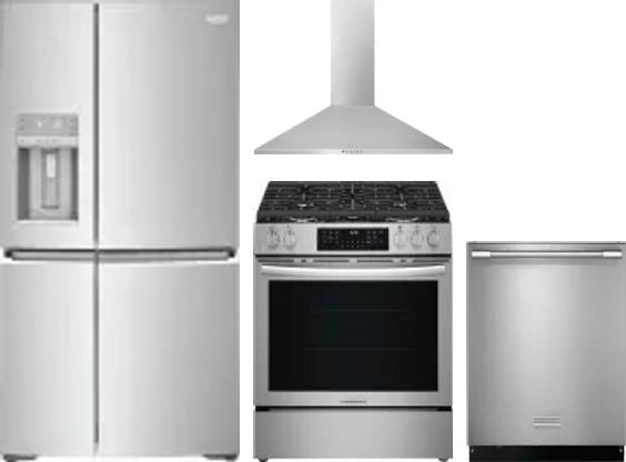 4 Piece Package Includes Refrigerator, Range, Hood And Dishwasher