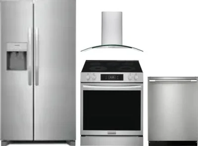 4 Piece Package Includes Refrigerator, Range, Hood And Dishwasher