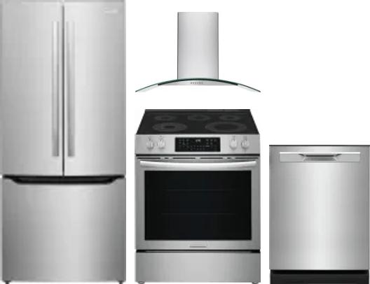 4 Piece Package Includes Refrigerator, Range, Hood And Dishwasher