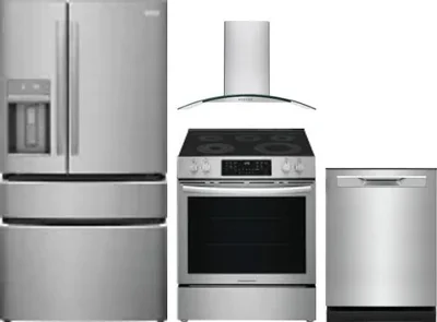 4 Piece Package Includes Refrigerator, Range, Hood And Dishwasher