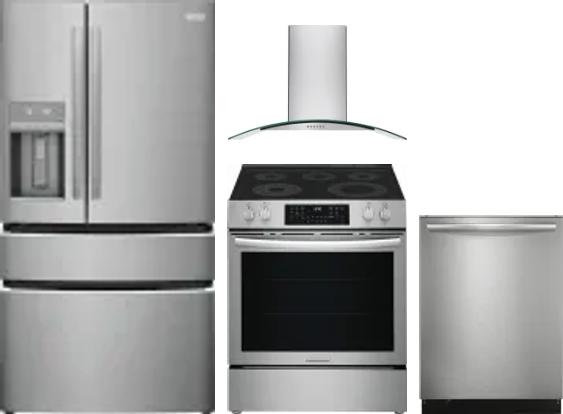 4 Piece Package Includes Refrigerator, Range, Hood And Dishwasher