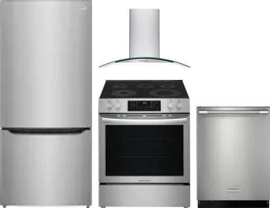 4 Piece Package Includes Refrigerator, Range, Hood And Dishwasher