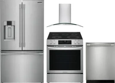 4 Piece Package Includes Refrigerator, Range, Hood And Dishwasher