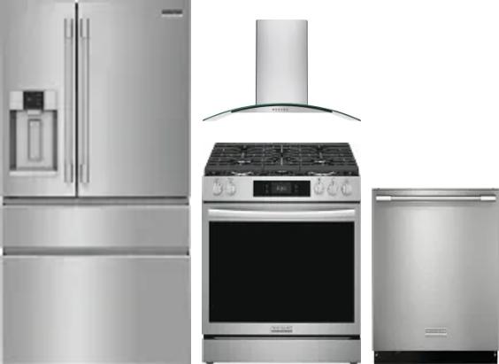 4 Piece Package Includes Refrigerator, Range, Hood And Dishwasher