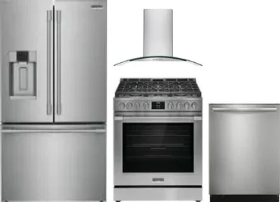 4 Piece Package Includes Refrigerator, Range, Hood And Dishwasher