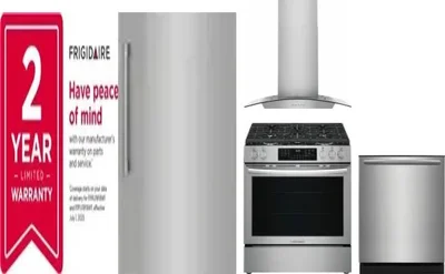 5 Piece Package Includes Refrigerator, Freezer, Range, Hood And Dishwasher