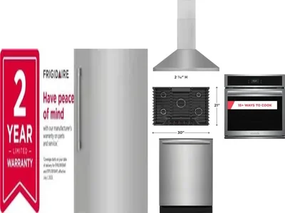 6 Piece Package Includes Refrigerator, Freezer, Cooktop, Wall Oven, Hood And Dishwasher