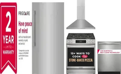 5 Piece Package Includes Refrigerator, Freezer, Range, Hood And Dishwasher