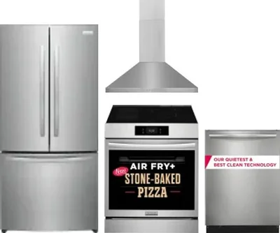 4 Piece Package Includes Refrigerator, Range, Hood And Dishwasher