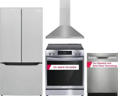 4 Piece Package Includes Refrigerator, Range, Hood And Dishwasher