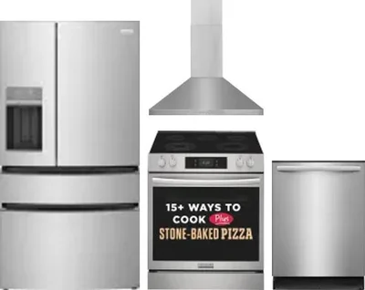 4 Piece Package Includes Refrigerator, Range, Hood And Dishwasher