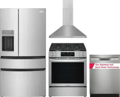4 Piece Package Includes Refrigerator, Range, Hood And Dishwasher