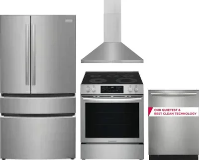 4 Piece Package Includes Refrigerator, Range, Hood And Dishwasher