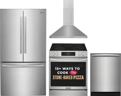 4 Piece Package Includes Refrigerator, Range, Hood And Dishwasher