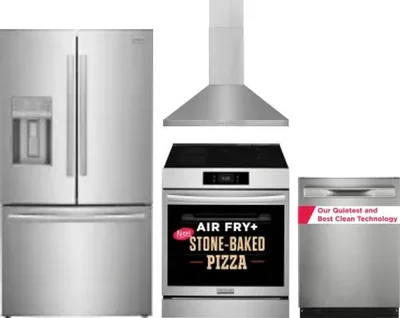 4 Piece Package Includes Refrigerator, Range, Hood And Dishwasher