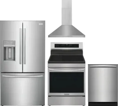 4 Piece Package Includes Refrigerator, Range, Hood And Dishwasher