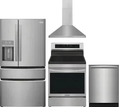 4 Piece Package Includes Refrigerator, Range, Hood And Dishwasher