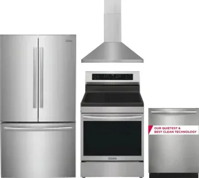 4 Piece Package Includes Refrigerator, Range, Hood And Dishwasher