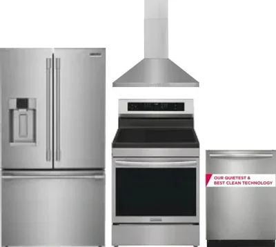 4 Piece Package Includes Refrigerator, Range, Hood And Dishwasher